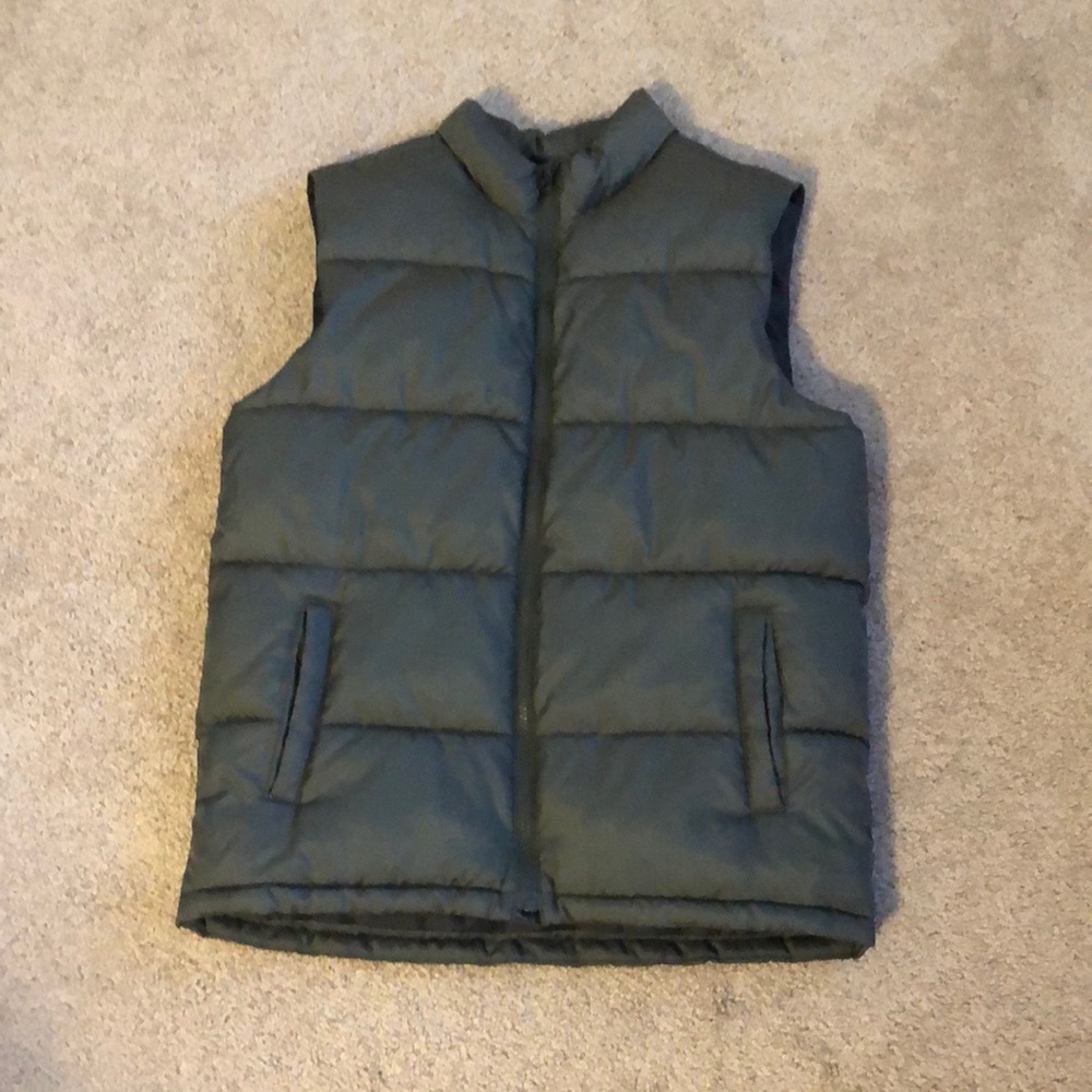 Puffer Vest, Old Navy, Youth size XL (14-16), Dark Green in color